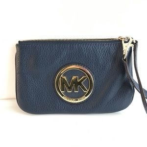 Michael Kors Monogram Wristlet Blue